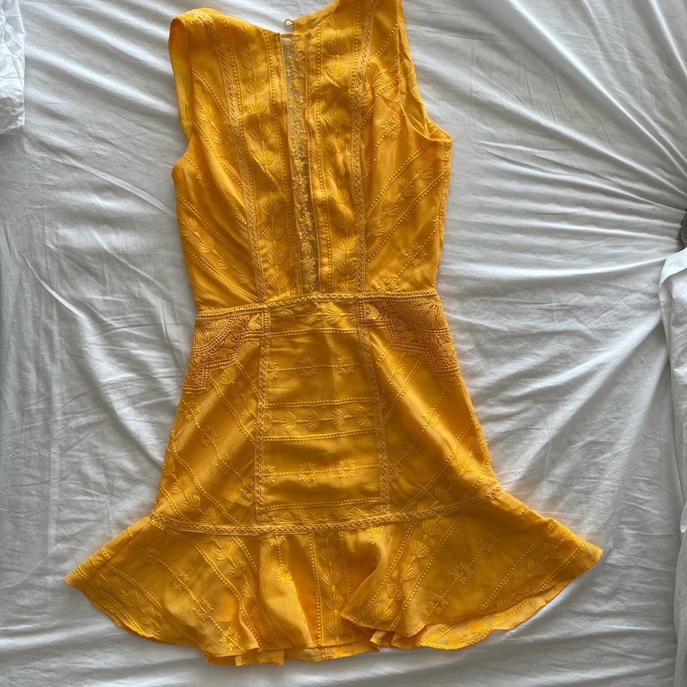 Brand new yellow lace dress